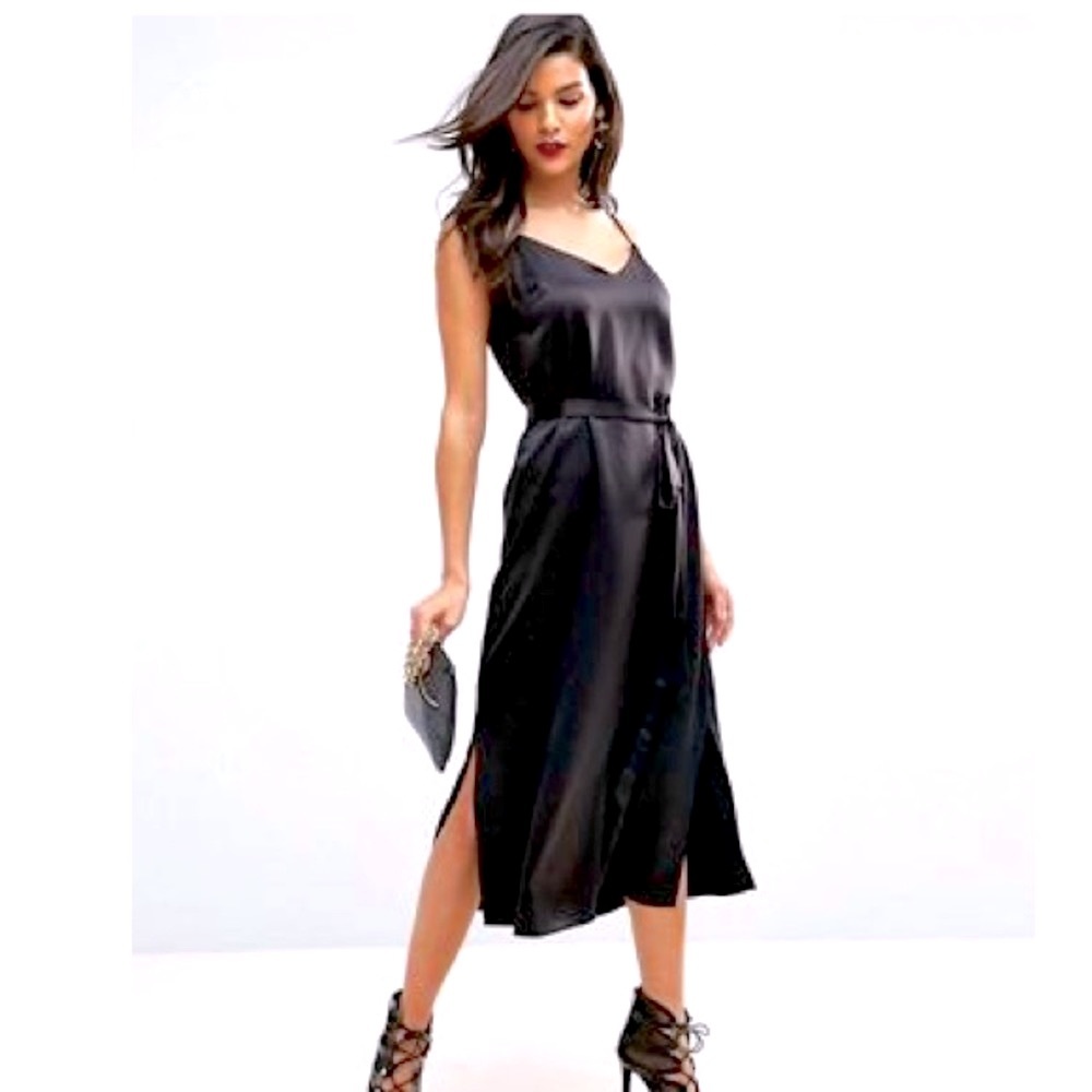 MIDI Slip Dress in Satin